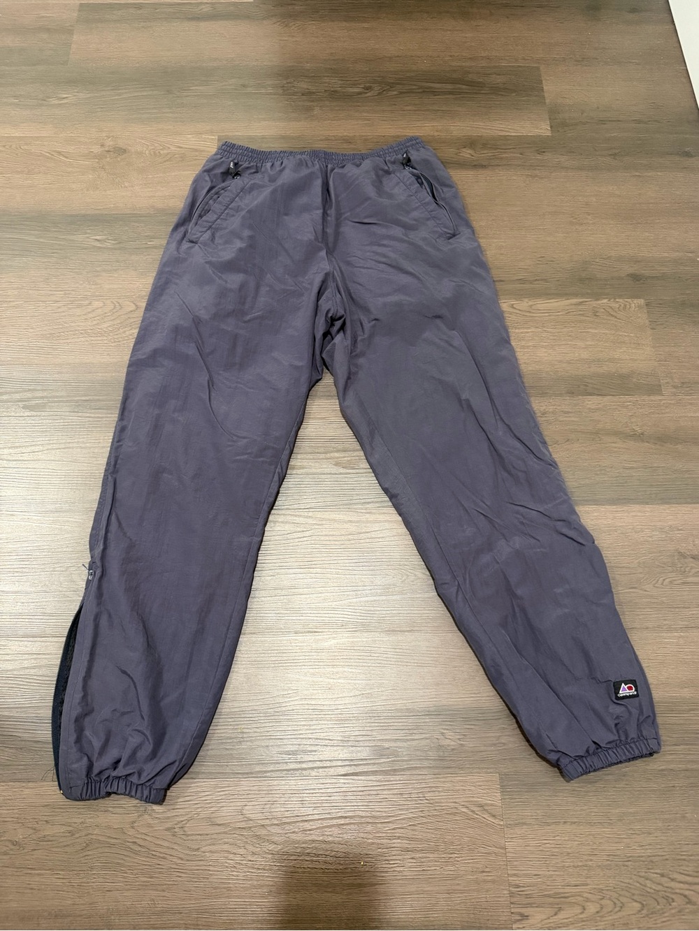 Vintage Outtersport Mens Elastic-Waist Casual Windpants Lined